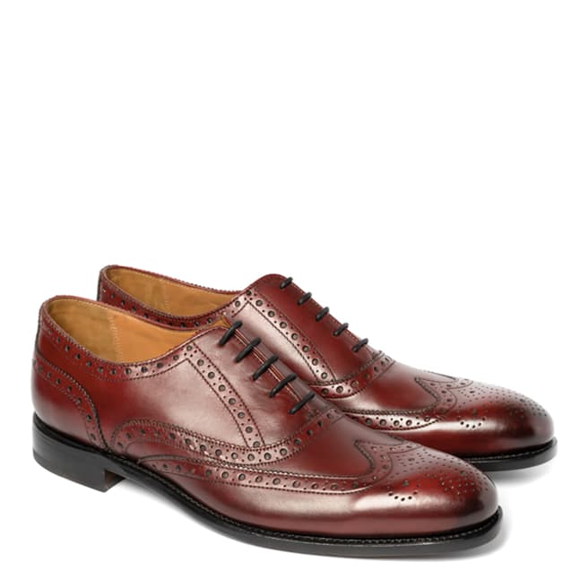 Chapman & Moore Red Sussex Hand Painted Leather Brogues