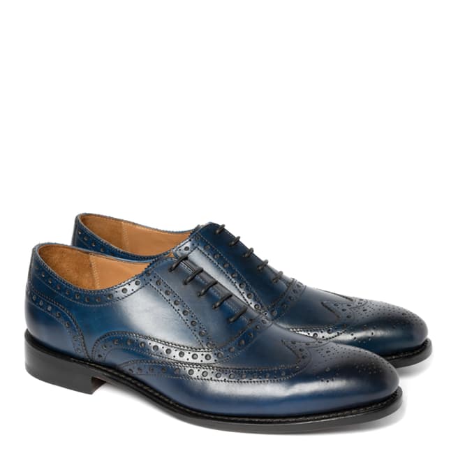 Chapman & Moore Royal Blue Sussex Hand Painted Leather Brogues