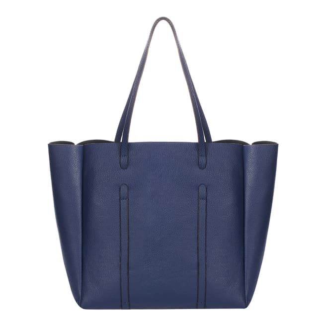 Giorgio Costa Blue Leather Shoulder Bag