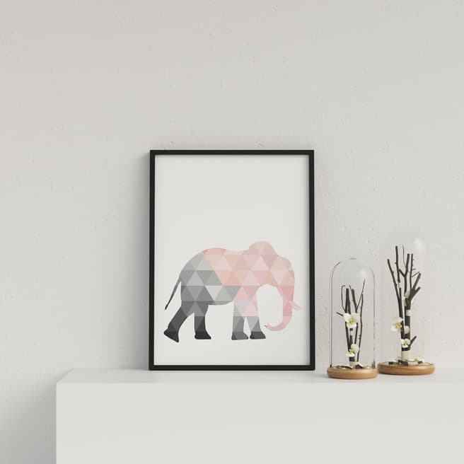 Print Avenue Blush Elephant Print, 44x33cm