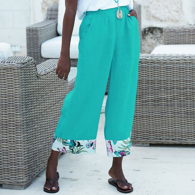 Aspiga Emerald Crop Linen Trouser