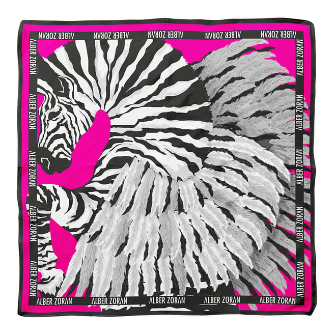 Alber Zoran Multi Zebra Printed Scarf