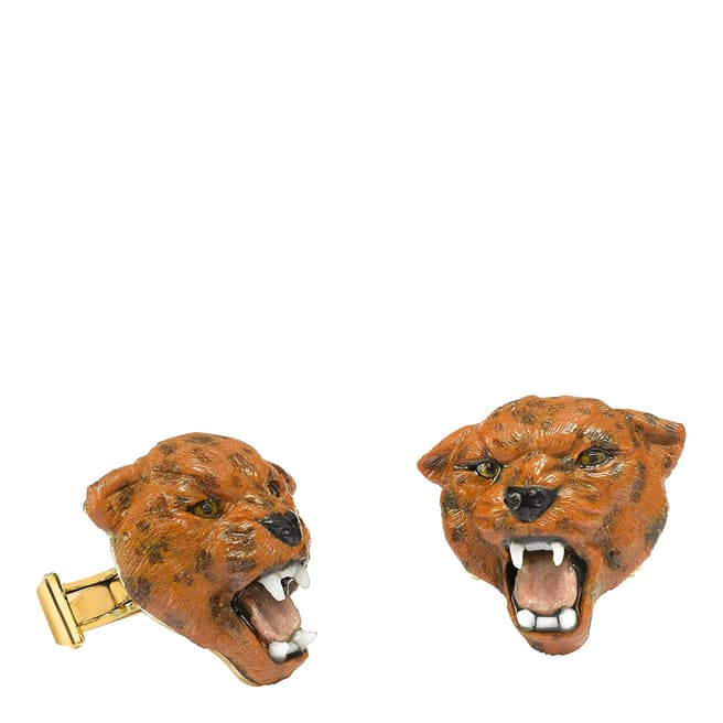 Theo Fennell 18ct Yellow Gold Panther Head Cufflinks