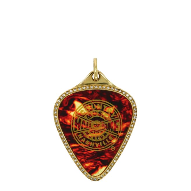 Theo Fennell 18ct Yellow Gold Diamond Hall of Fame Plectrum Pendant
