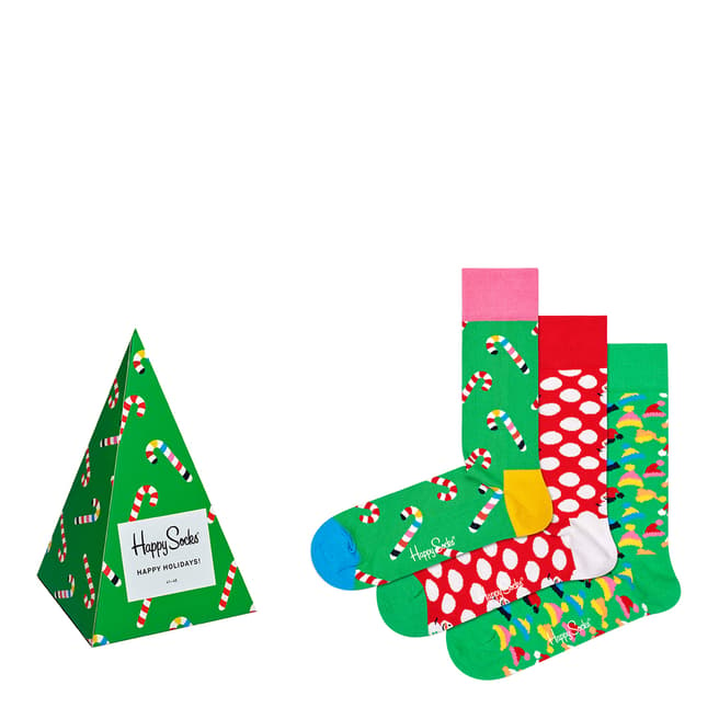 Happy Socks Multi Holiday Tree Socks Gift Box