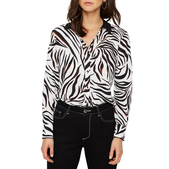 Damsel In A Dress Multi Zebra Print Eliza Silk Blend Blouse