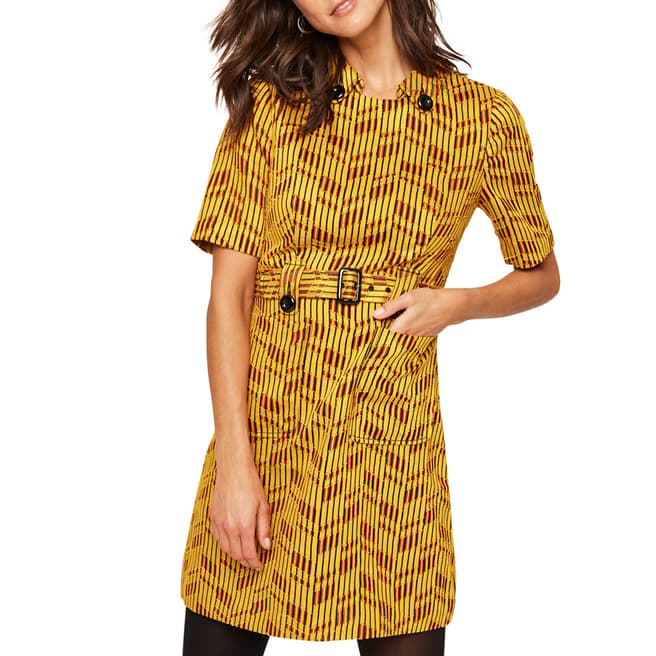 Damsel In A Dress Yellow Doria Textured Dress