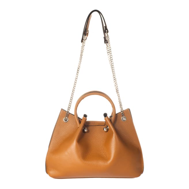 Giorgio Costa Cognac Leather Top Handle Bag