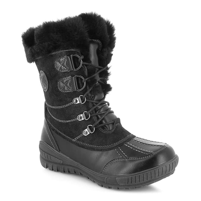 Kimberfeel Black Elena Tall Snow Boots