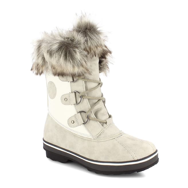 Kimberfeel Cream Emmy Faux Fur Cuff Snow Boots