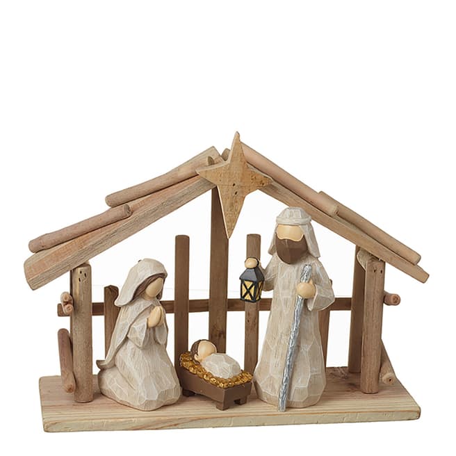 Heaven Sends Wooden Nativity Stable