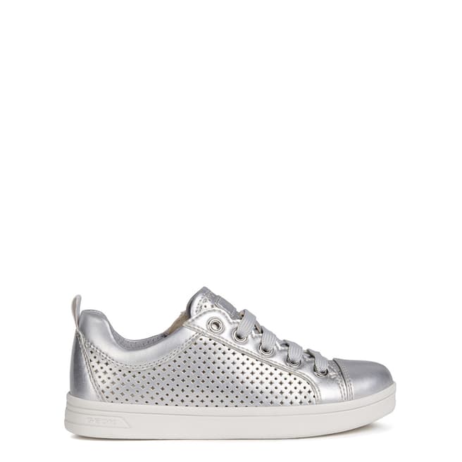 Geox Younger Girl's Silver DJ Rock Trainers 