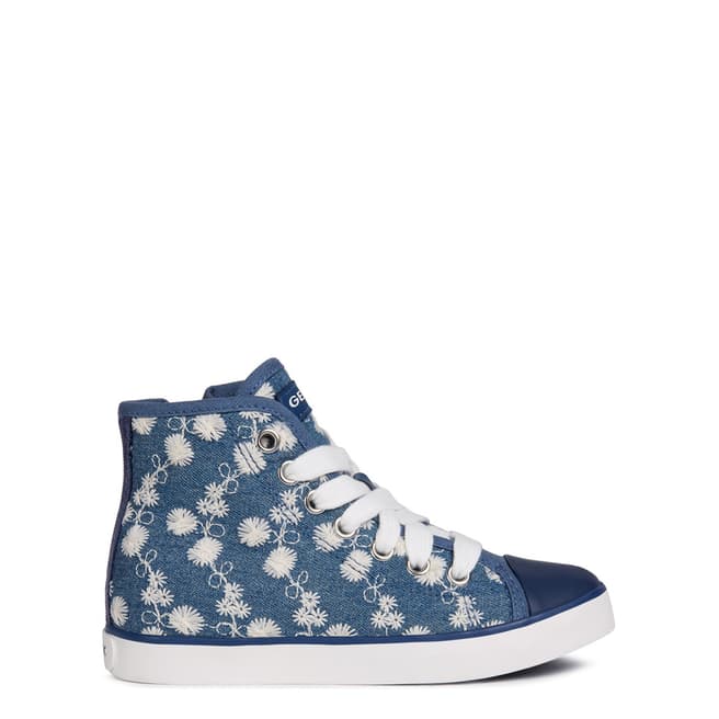Geox Girl's Blue Clak Trainers 