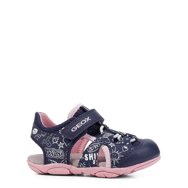 Geox Younger Girl's Navy Agasim Sandals 