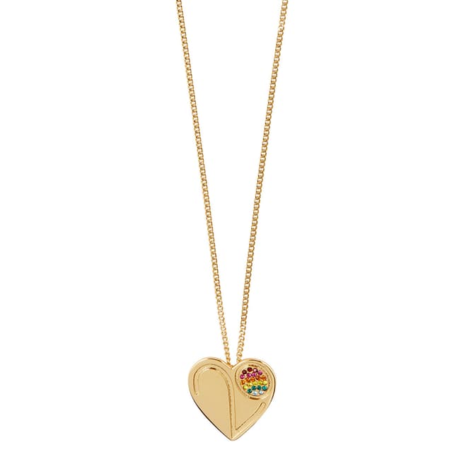 MAJE Gold Anniversary Face Heart Necklace