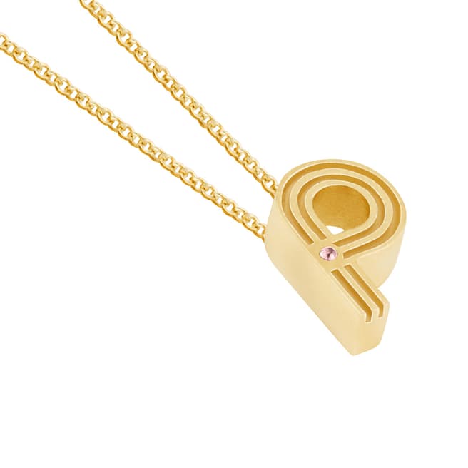 MAJE Gold P Initial Necklace