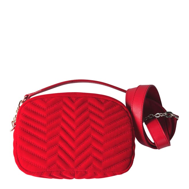 MAJE Red Quilted Crossbody