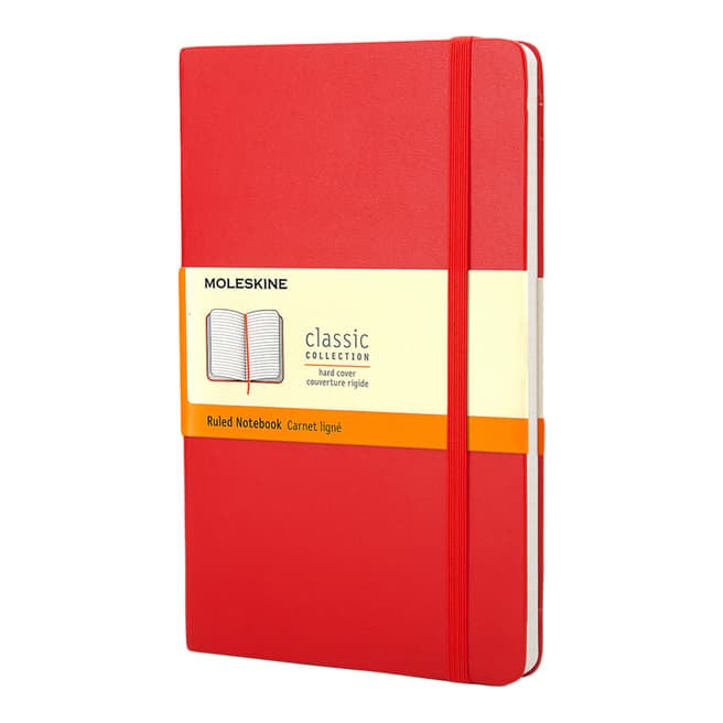 Moleskine Pocket Ruled Notebook, Scarlet Red