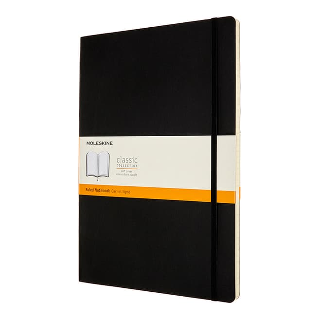Moleskine A4 Ruled Notebook, Black