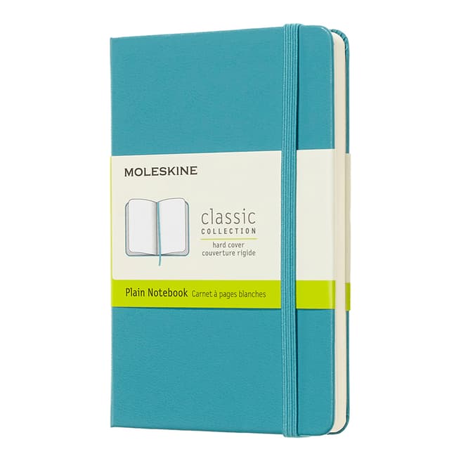 Moleskine Plain Pocket Notebook, Reef Blue