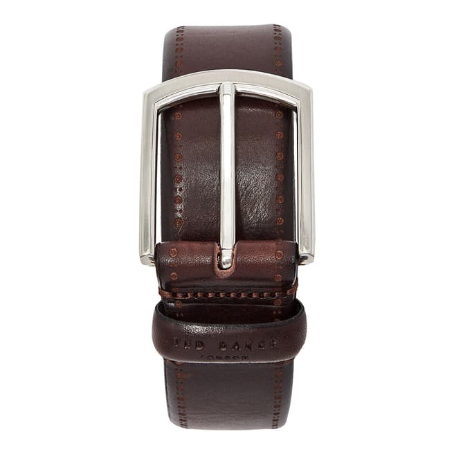 Ted Baker Chocolate Lillies Leather Belt