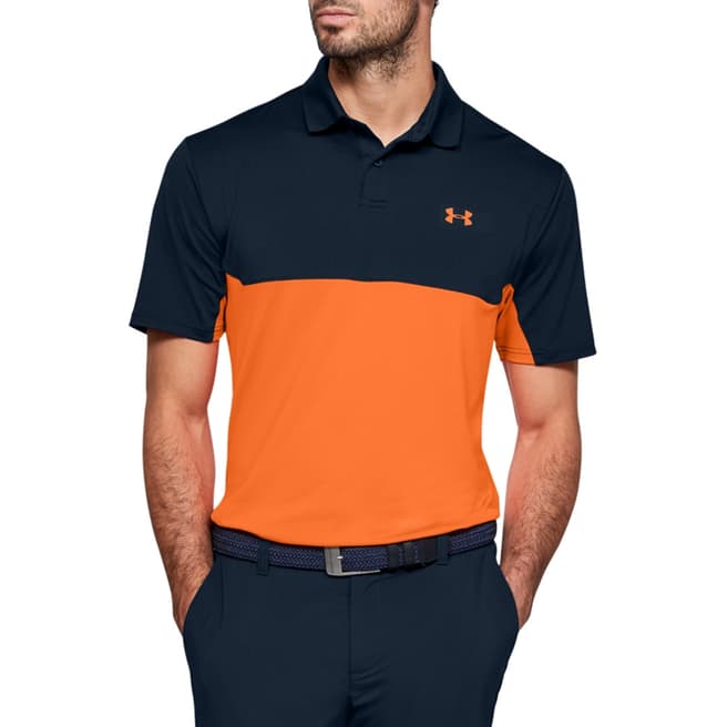 Under Armour Navy Perf Polo 2.0 Colorblock