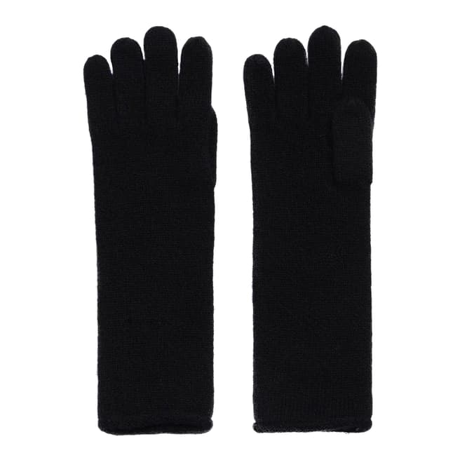 AllSaints Black Self Rolled Edge Glove
