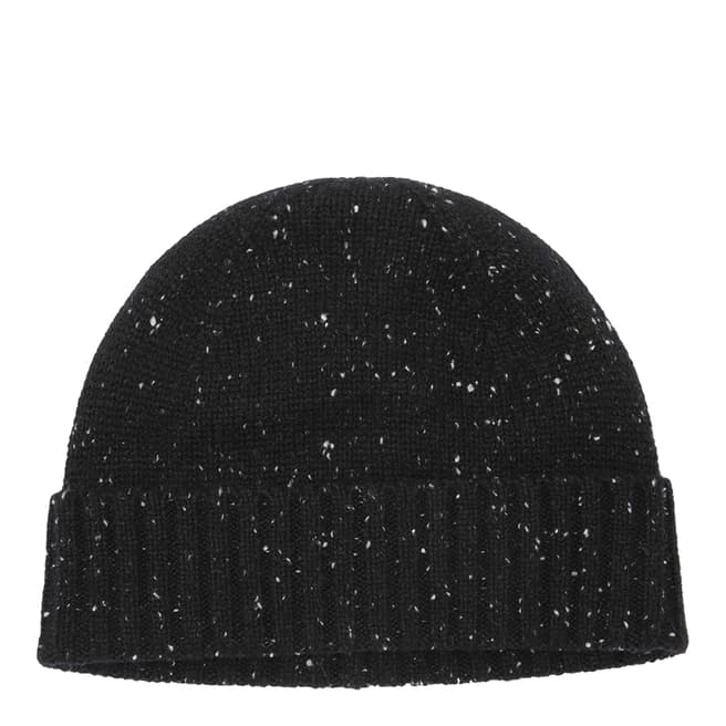 AllSaints Black Speckled Beanie Hat