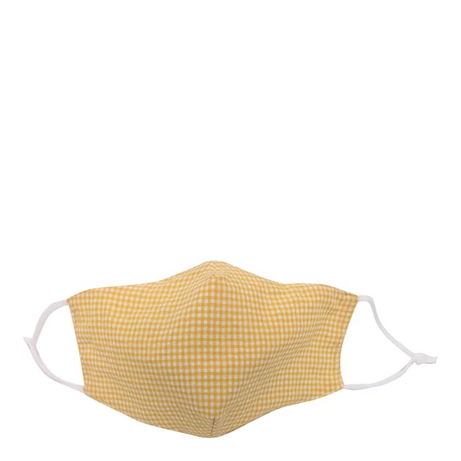JayLey Collection Yellow Gingham Cotton Face Mask