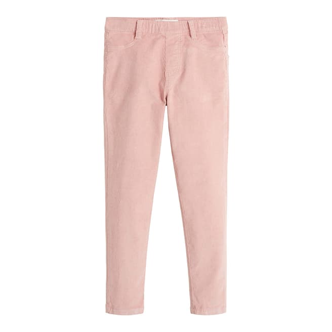 Mango Girl's Girl's Pink Slim-Fit Corduroy Trousers