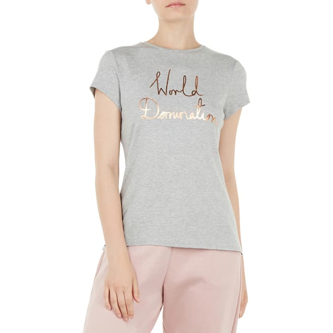 Ted Baker Grey Janetia World Domination Fitted Tee