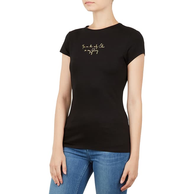 Ted Baker Black Reballa Only Star Fitted Tee
