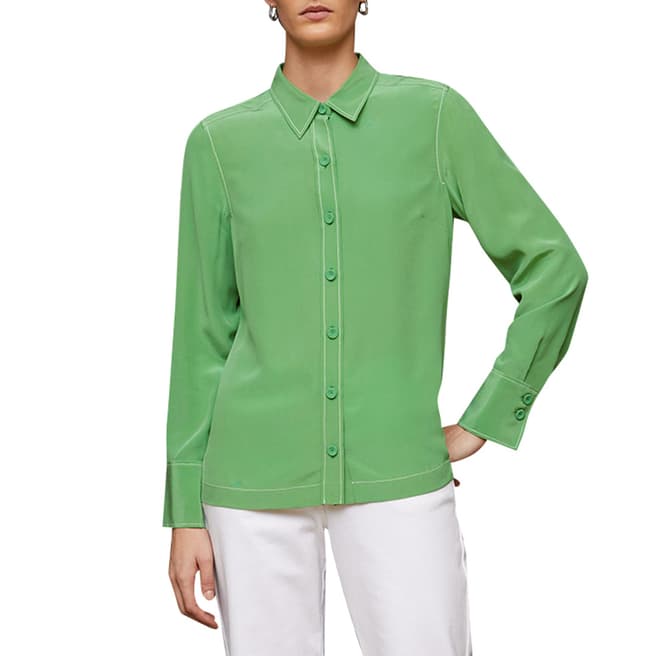 Jigsaw Green Silk Shirt