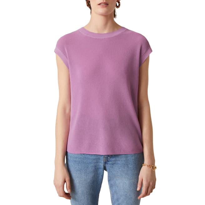 Jigsaw Pink Knitted Cotton Top