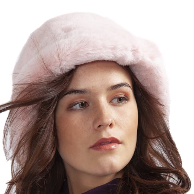 JayLey Collection Pink Luxury Faux Fur Hat