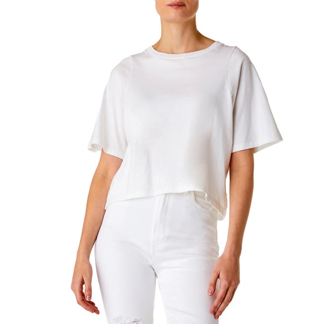 J Brand White Lillie Shrunken T-Shirt