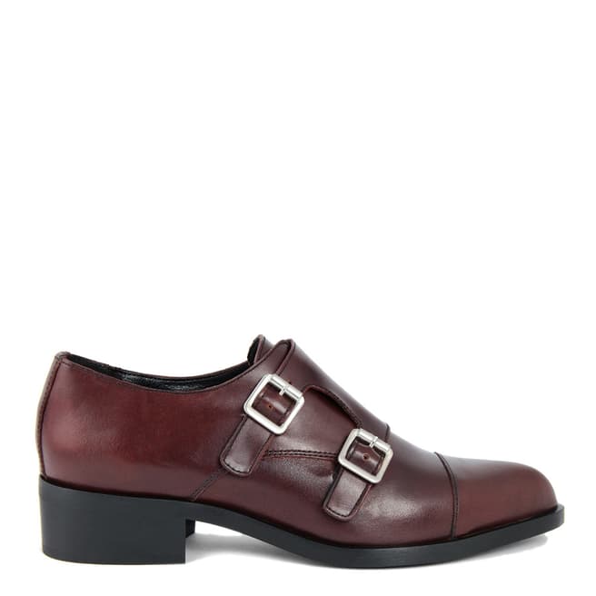 LAB78 Burgundy Leather Oxford Shoes