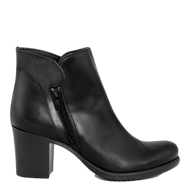 LAB78 Black Leather Ankle Boot