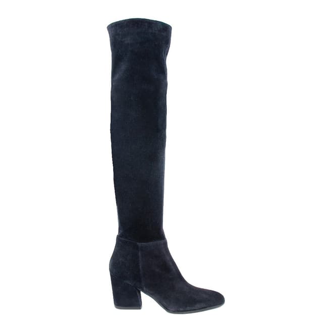 LAB78 Blue Suede Thigh High Boot