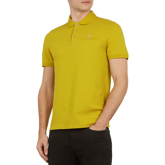 Ted Baker Lime Vardy Textured Polo