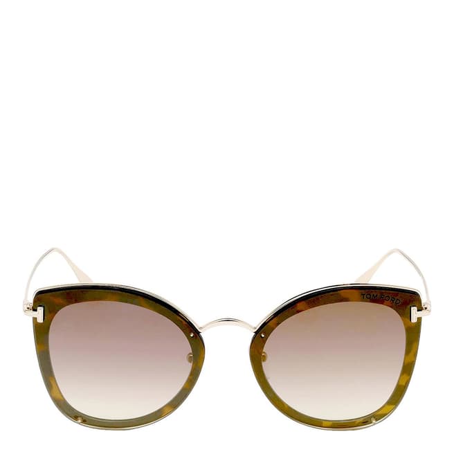 Tom Ford Women's Dark Havana/Brown Tom Ford Sunglasses 62mm