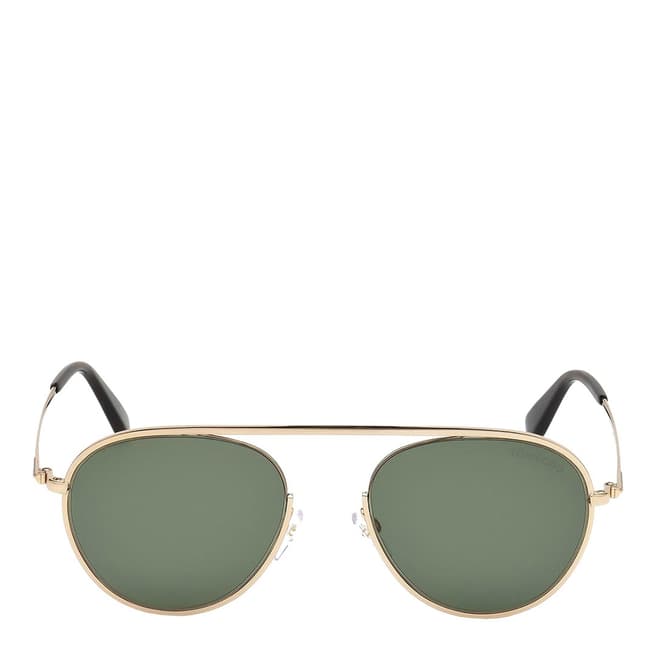 Tom Ford Unisex Shiny Rose Gold/Green Tom Ford Sunglasses 55mm