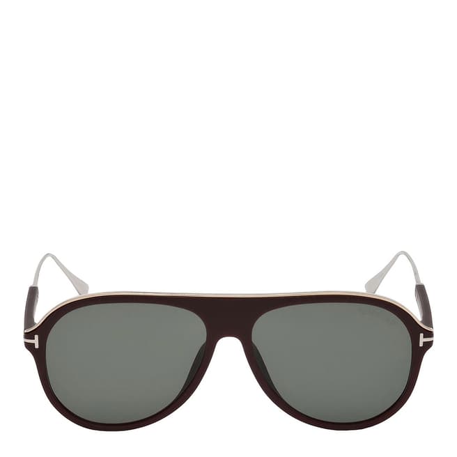 Tom Ford Men's Matte Brown/grey Tom Ford Sunglasses 57mm