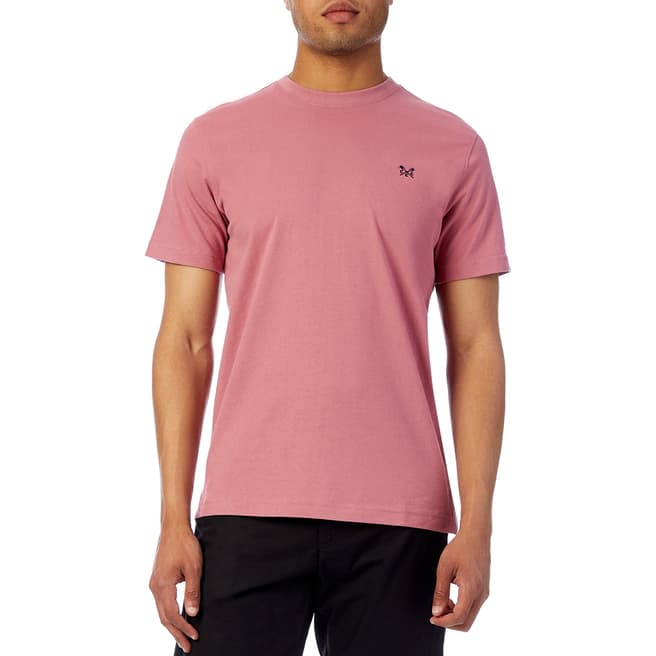Crew Clothing Red Round Neck Cotton T-Shirt