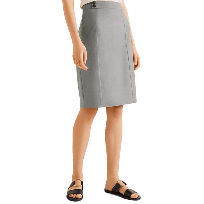 Mango Grey Pencil Skirt