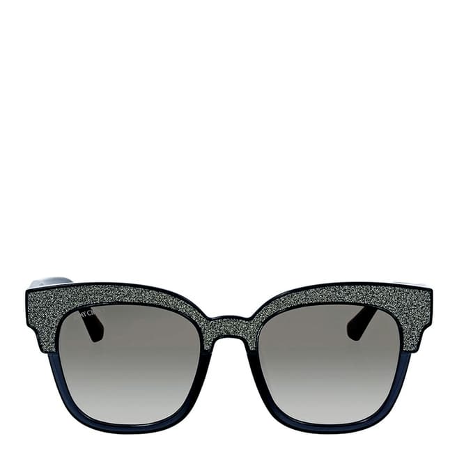Jimmy Choo Women's Dark Grey Glitter Jimmy Choo Sunglasses 50mm