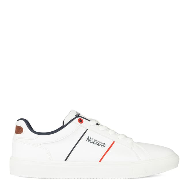 Geographical Norway White Classic Shape Sneakers