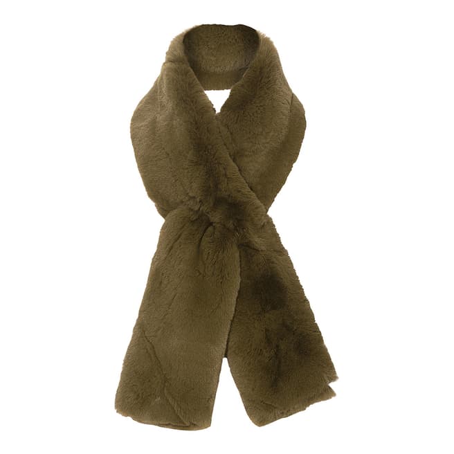 JayLey Collection Green Faux Fur Scarf