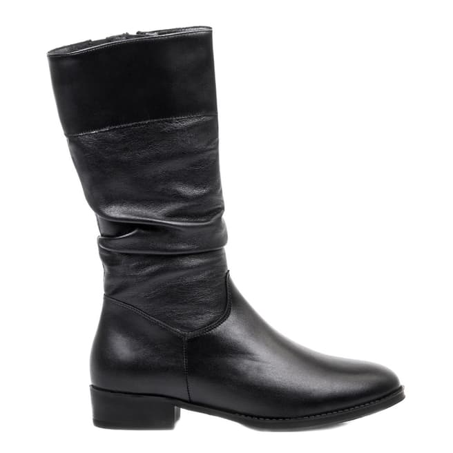 Belwest Black Leather High Boots