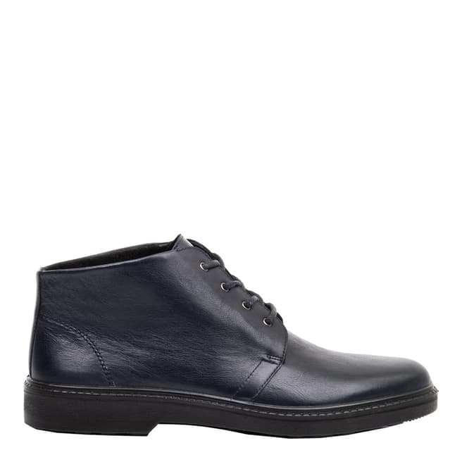 Belwest Navy Leather Ankle Boot